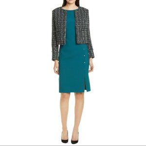 NWT Hugo Boss Dikena Studded Ponte Sheath Dress Size 12